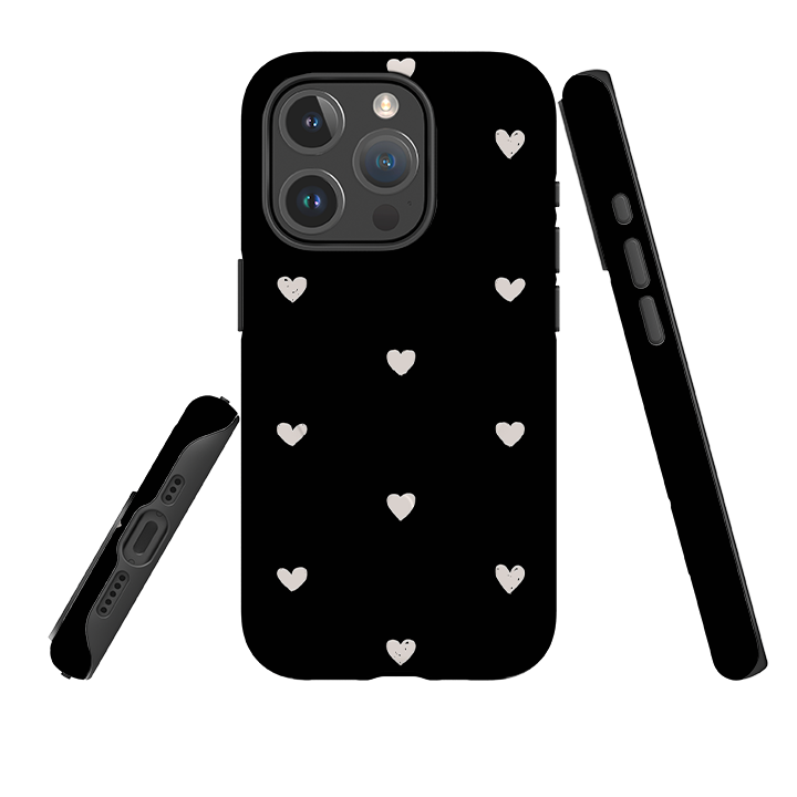iPhone MagSafe Tough Case -  Hearts Black