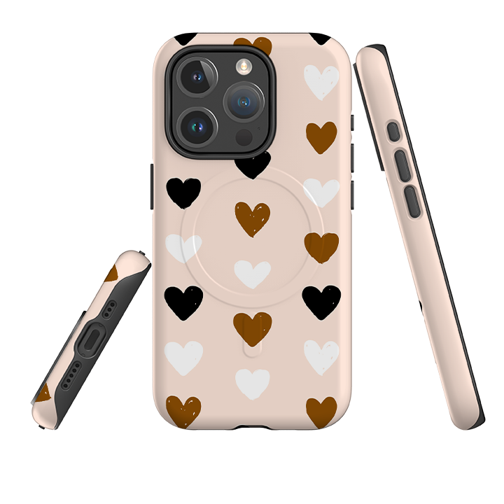 iPhone MagSafe Tough Case -  Hearts Pale