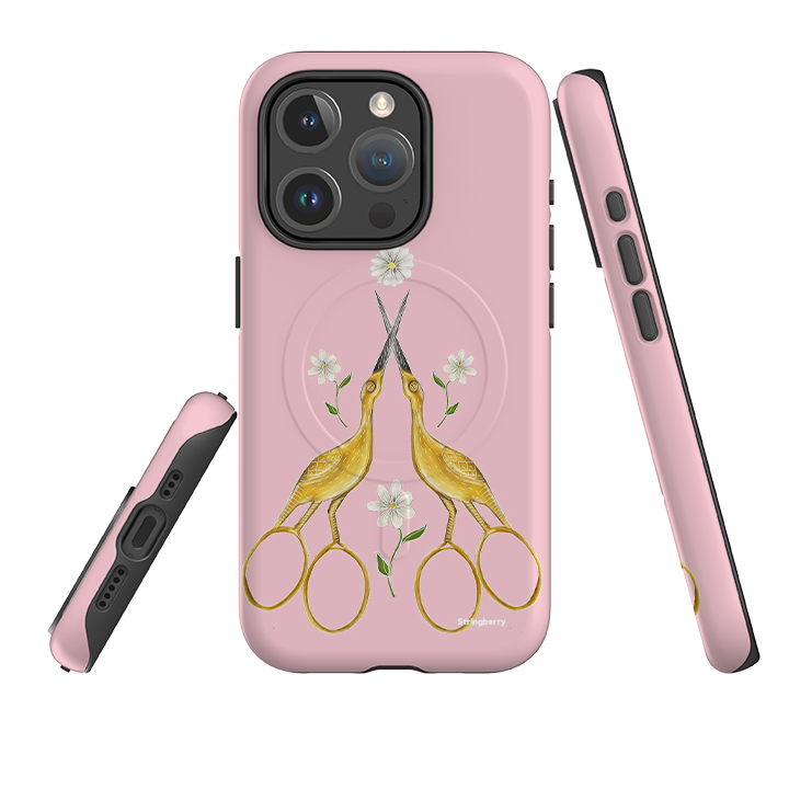 iPhone MagSafe Tough Case -  Heron Scissors By Catherine Rowe