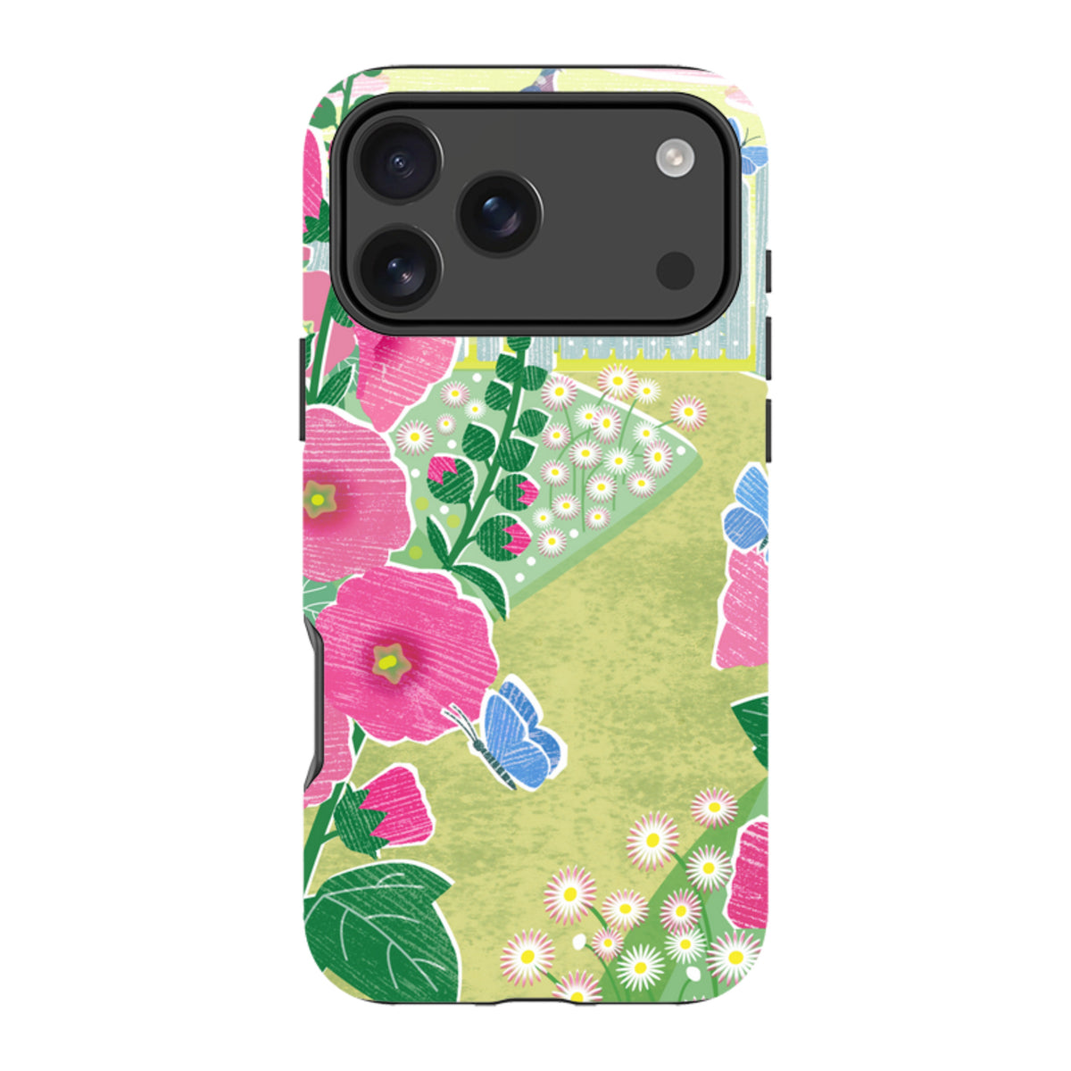 iPhone MagSafe Tough Case - Hollyhocks By Liane Payne