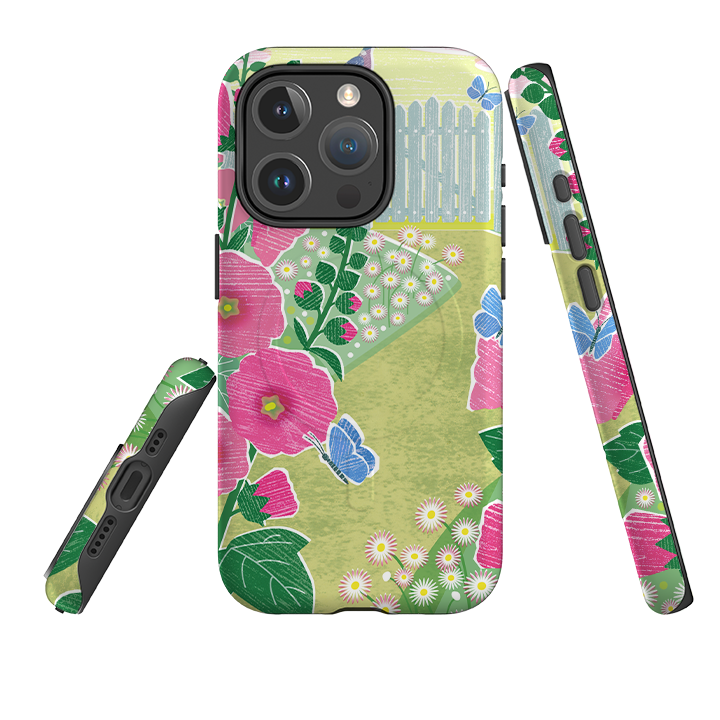 iPhone MagSafe Tough Case - Hollyhocks By Liane Payne