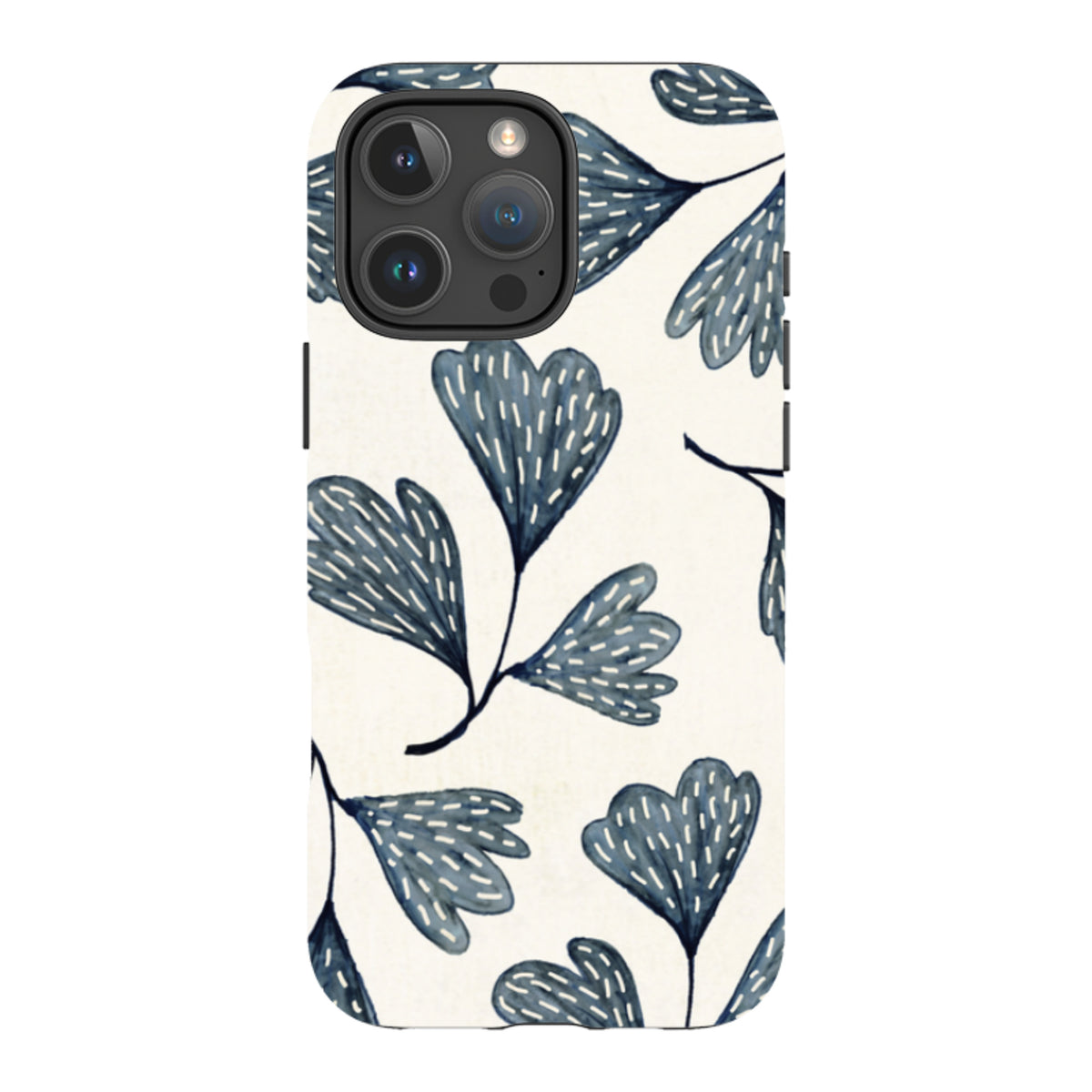 iPhone MagSafe Tough Case - Indigo Leaves By Katherine Quinn