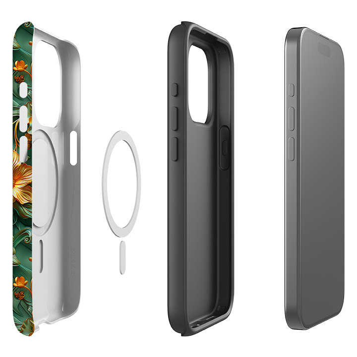 iPhone MagSafe Tough Case - Jade Floral