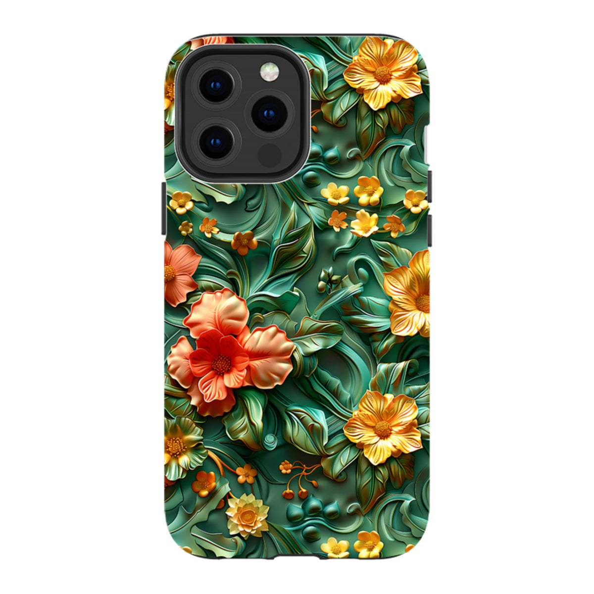 iPhone MagSafe Tough Case - Jade Floral
