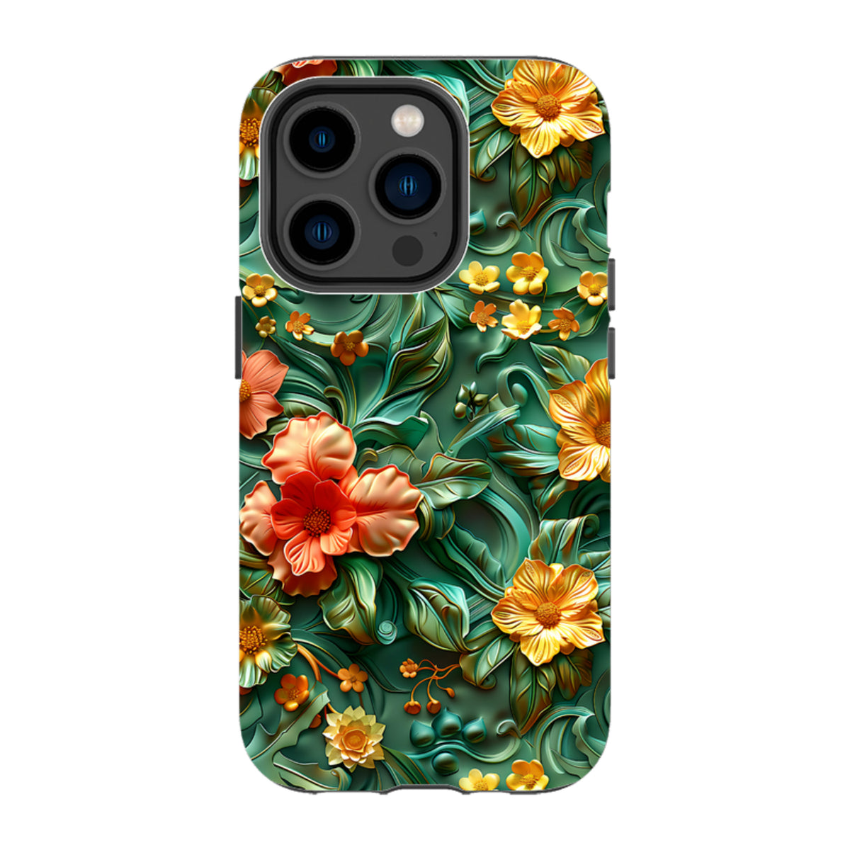 iPhone MagSafe Tough Case - Jade Floral