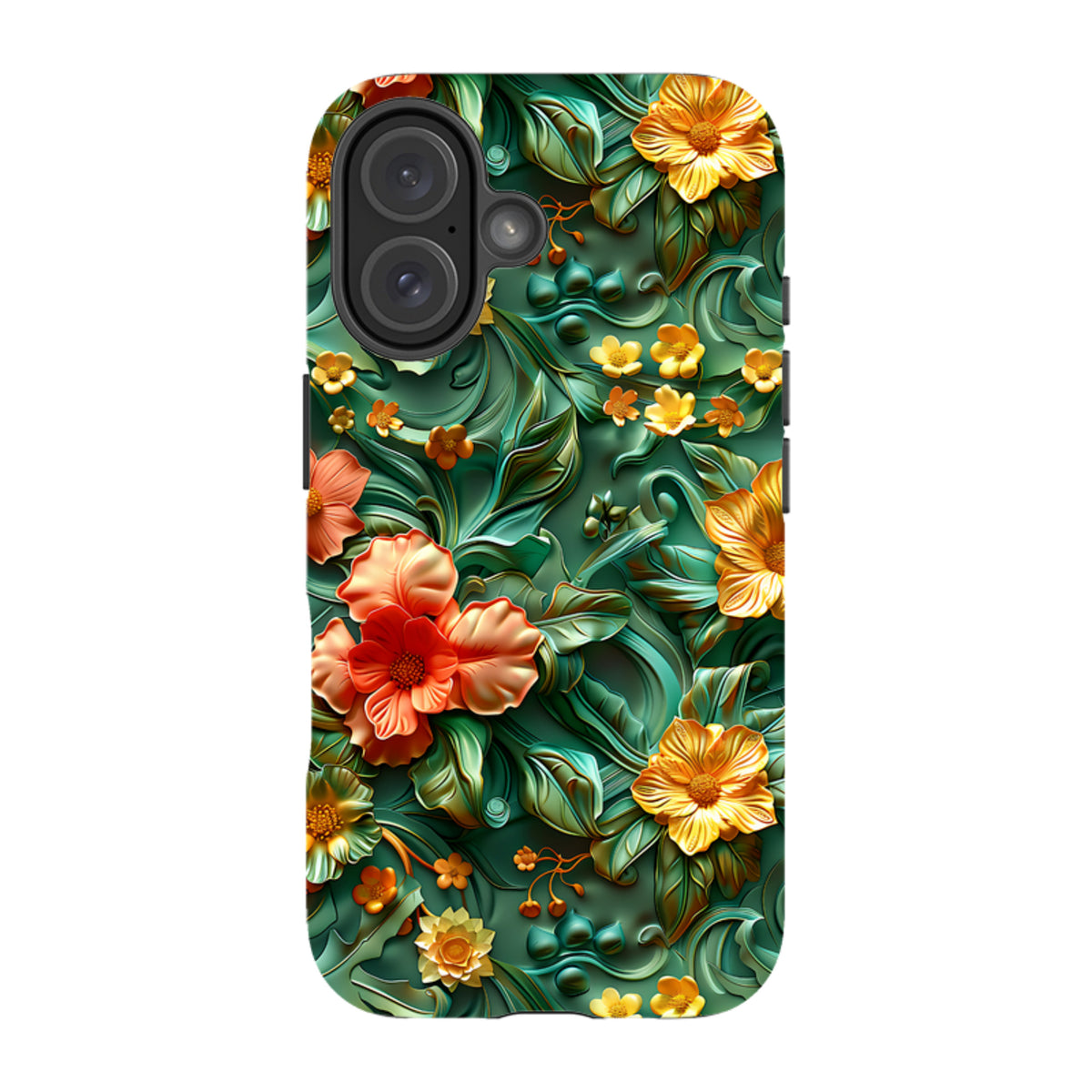 iPhone MagSafe Tough Case - Jade Floral