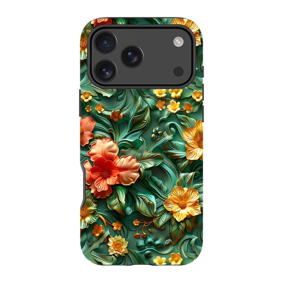 iPhone MagSafe Tough Case - Jade Floral
