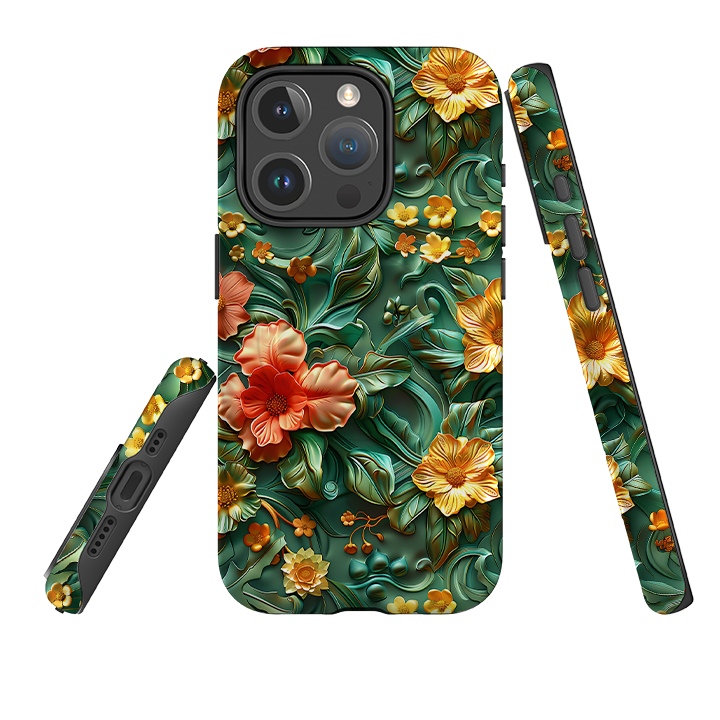 iPhone MagSafe Tough Case - Jade Floral