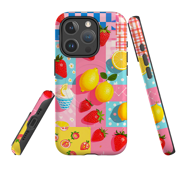 iPhone MagSafe Tough Case - Lemon Strawberry Icecream