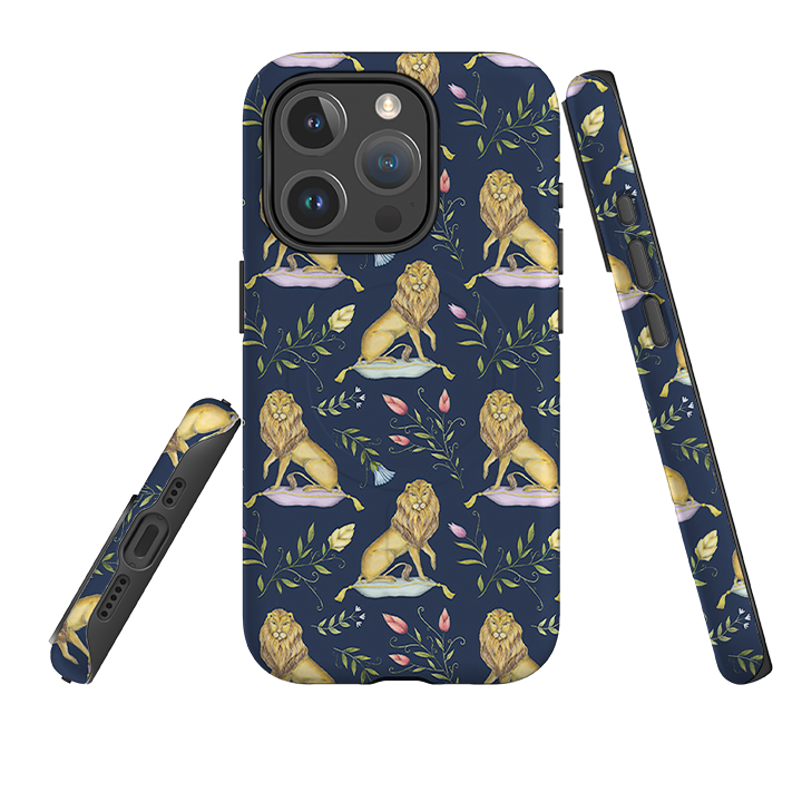 iPhone MagSafe Tough Case -  Leo Et Flores Navy By Catherine Rowe