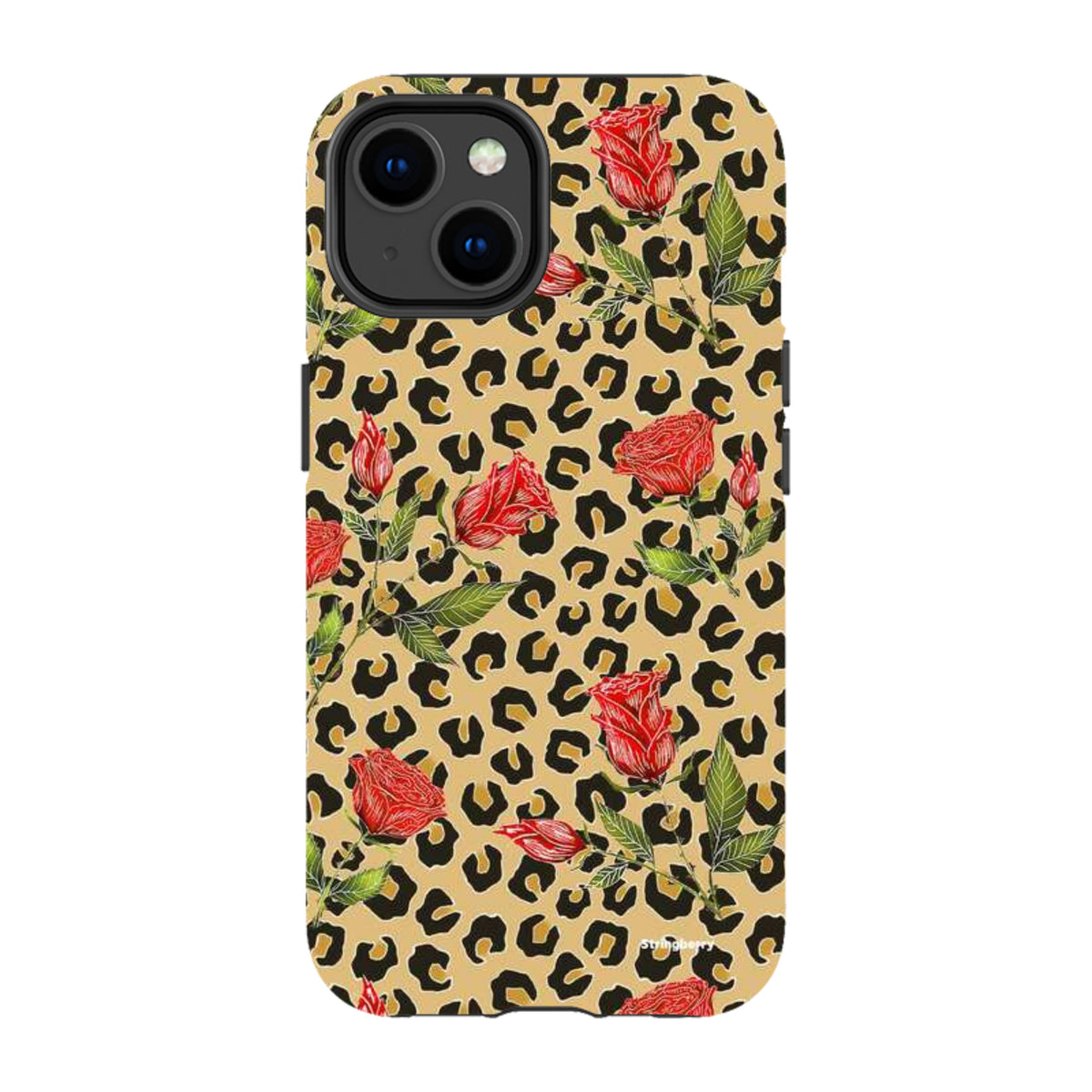iPhone MagSafe Tough Case - Leopard Print Rose Pattern By Catherine Rowe