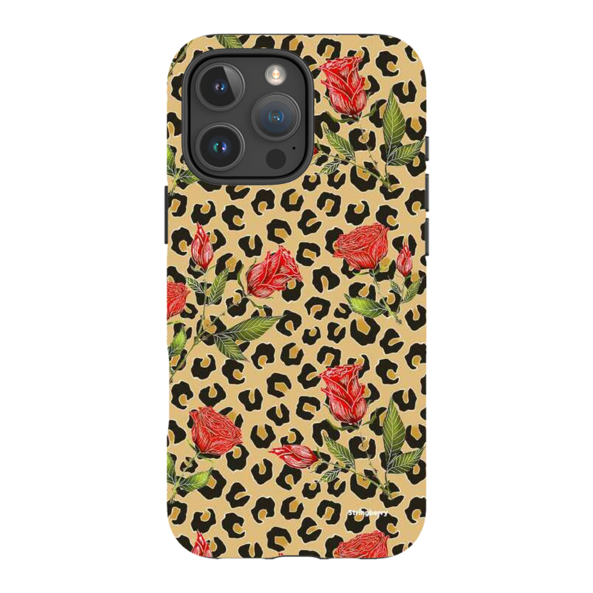 iPhone MagSafe Tough Case - Leopard Print Rose Pattern By Catherine Rowe