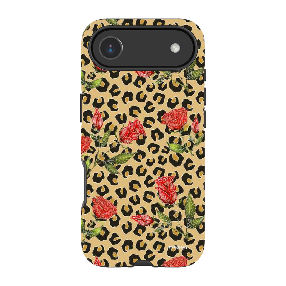 iPhone MagSafe Tough Case - Leopard Print Rose Pattern By Catherine Rowe