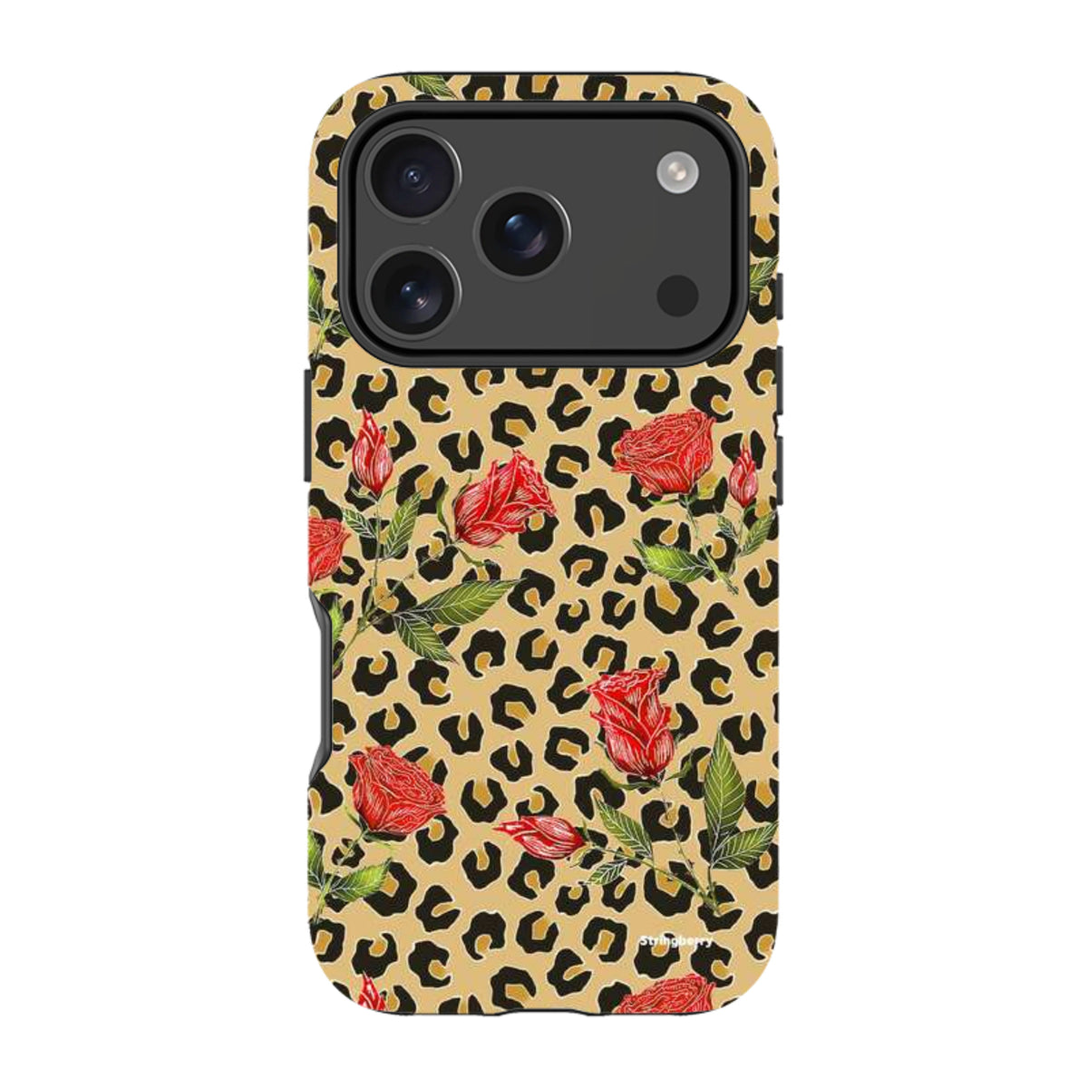 iPhone MagSafe Tough Case - Leopard Print Rose Pattern By Catherine Rowe
