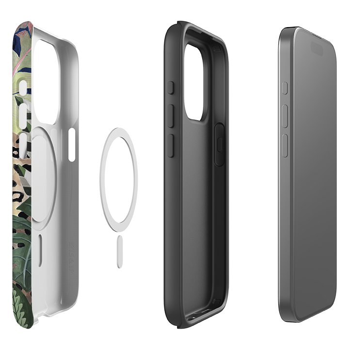 Здрав калъф за iPhone MagSafe - "Леопарди в листа" от Бекс Паркин