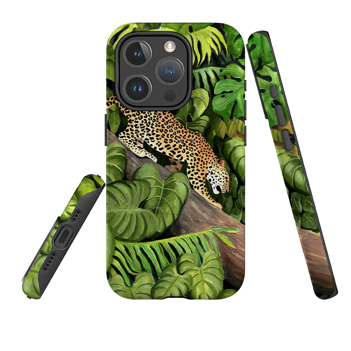 iPhone MagSafe Tough Case - Leopards Poised By Bex Parkin