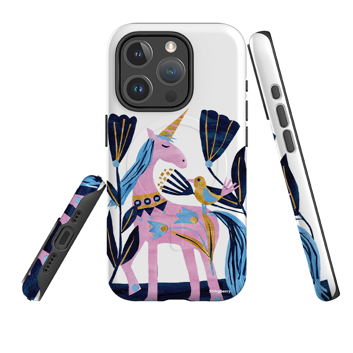 iPhone MagSafe Tough Case - Lilac Unicorn By Tracey English