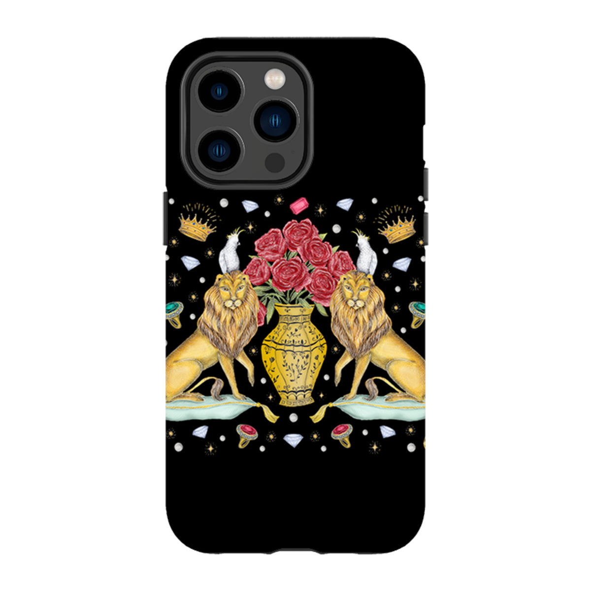 iPhone MagSafe Tough Case -  Lion and Vase By Catherine Rowe