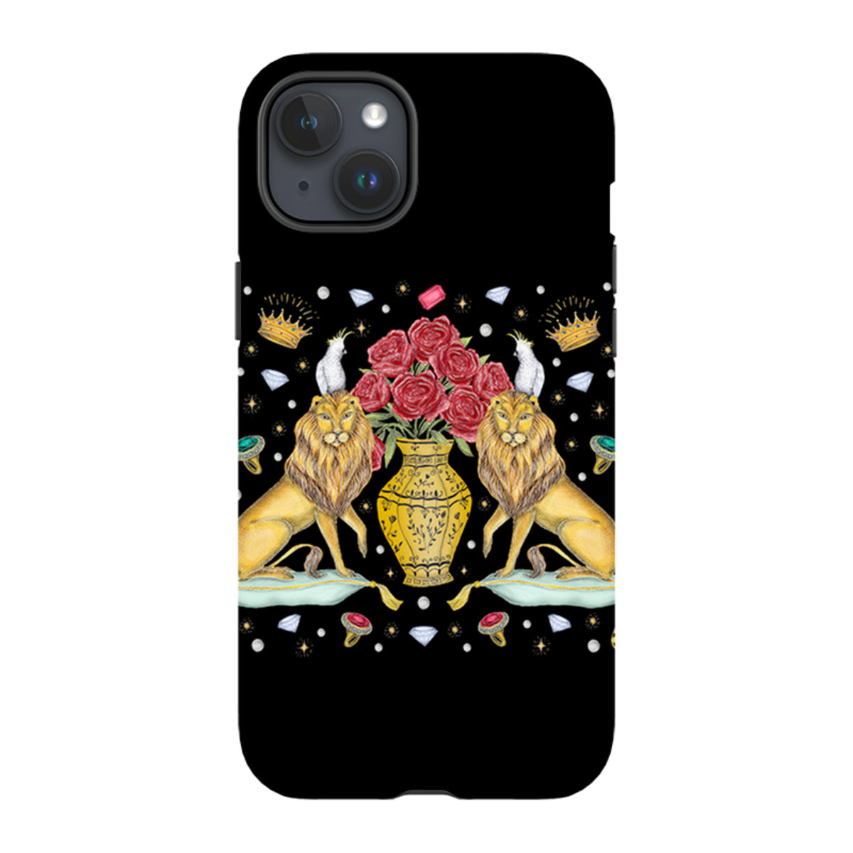 iPhone MagSafe Tough Case -  Lion and Vase By Catherine Rowe