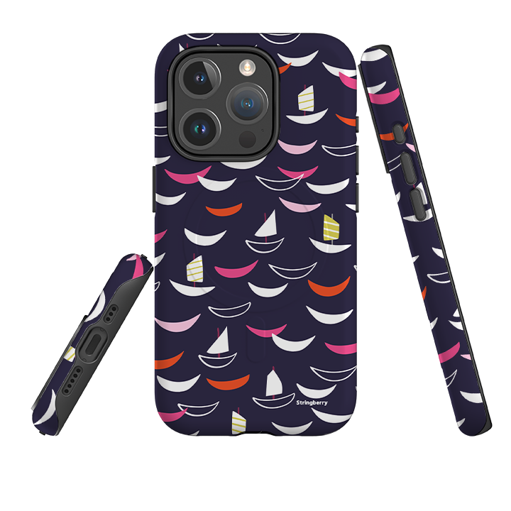 iPhone MagSafe Tough Case -  Little Boats By Ali Brookes