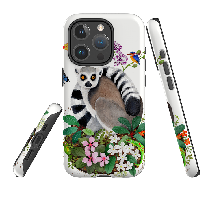 iPhone MagSafe Tough Case - Madagascar Lemur By Bex Parkin