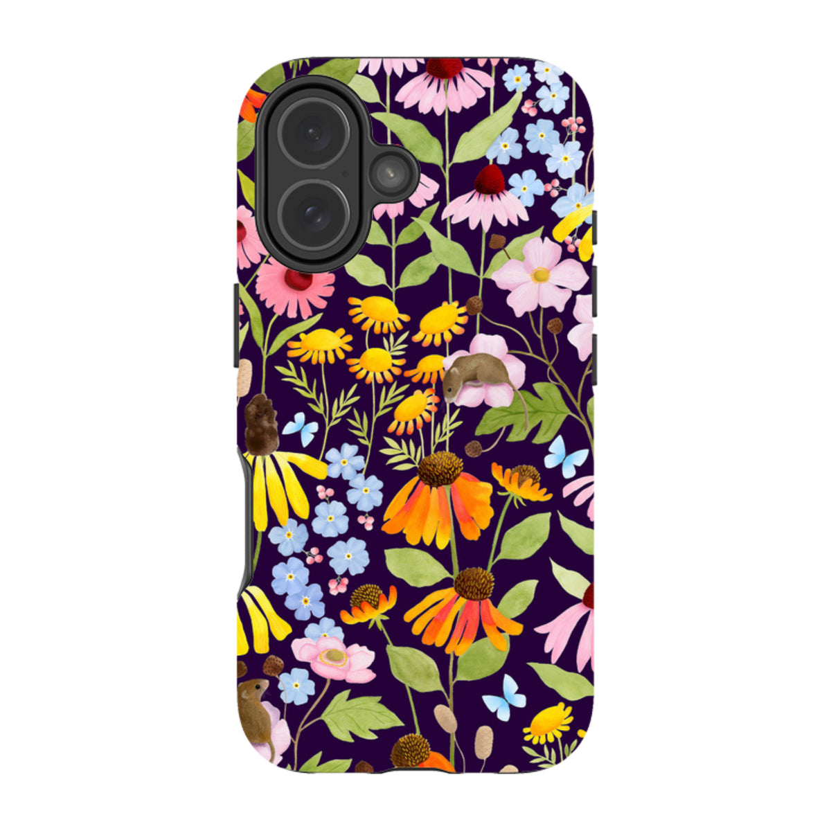 iPhone MagSafe Tough Case -  Mice and Wild Flowers By Bex Parkin