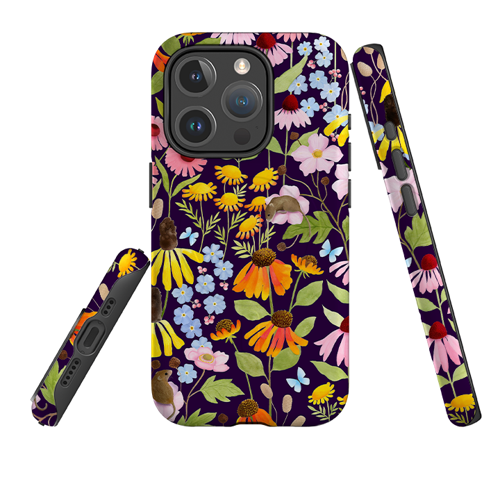 iPhone MagSafe Tough Case -  Mice and Wild Flowers By Bex Parkin