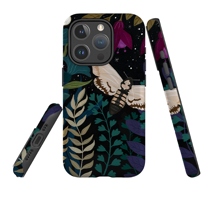 iPhone MagSafe Tough Case - Midnight Moths By Bex Parkin