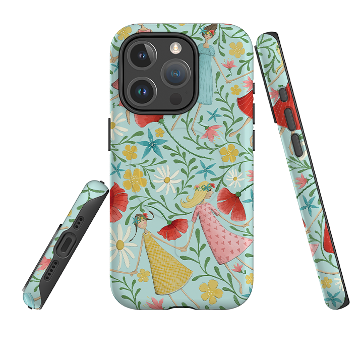 iPhone MagSafe Tough Case - Midsummer Dance Blue By Maja Lindberg