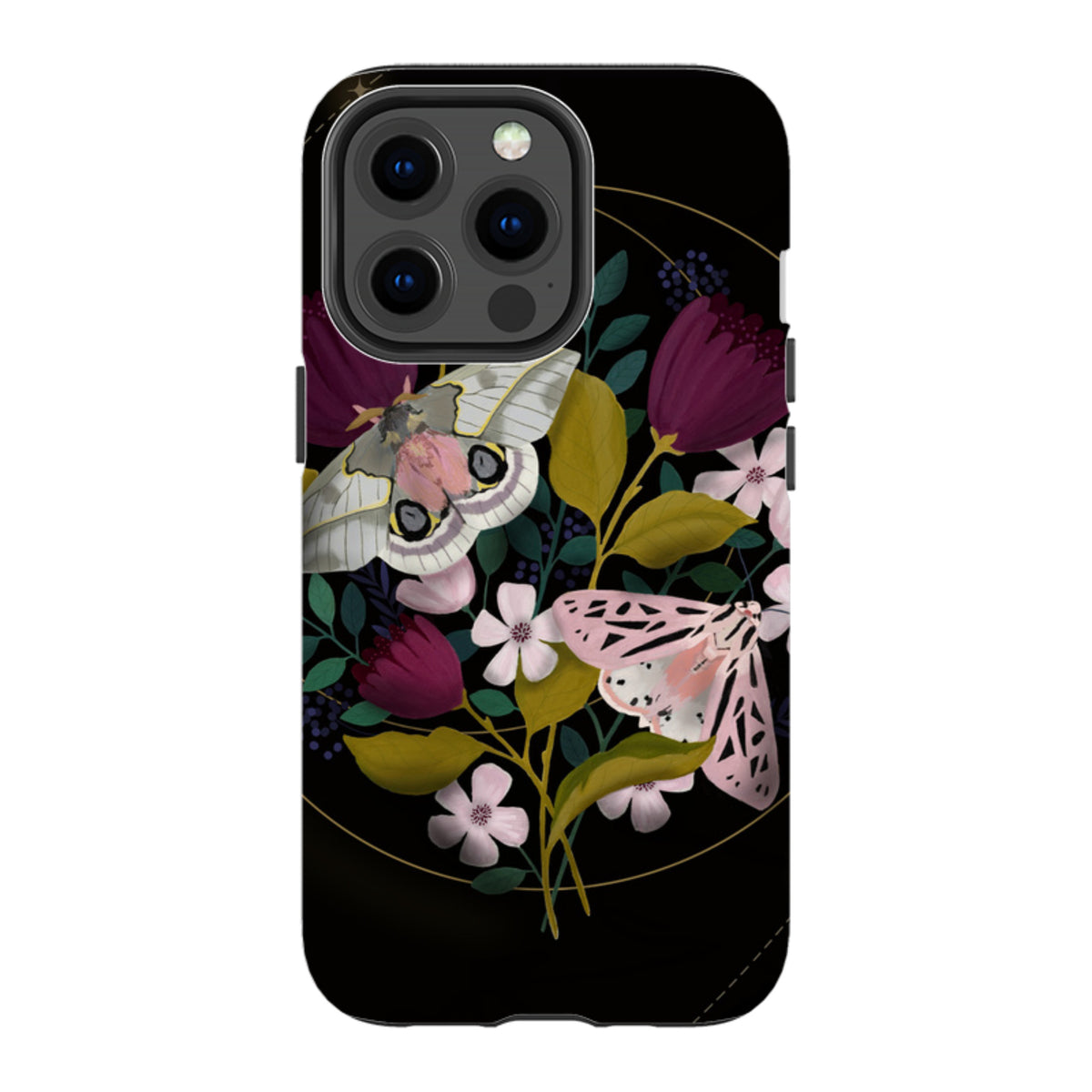iPhone MagSafe Tough Case - Moon Moths By Bex Parkin