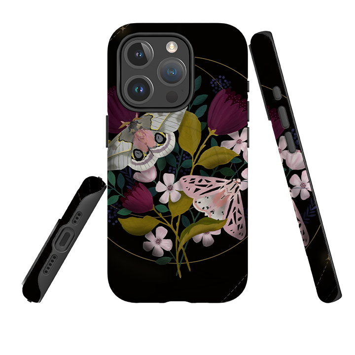 iPhone MagSafe Tough Case - Moon Moths By Bex Parkin