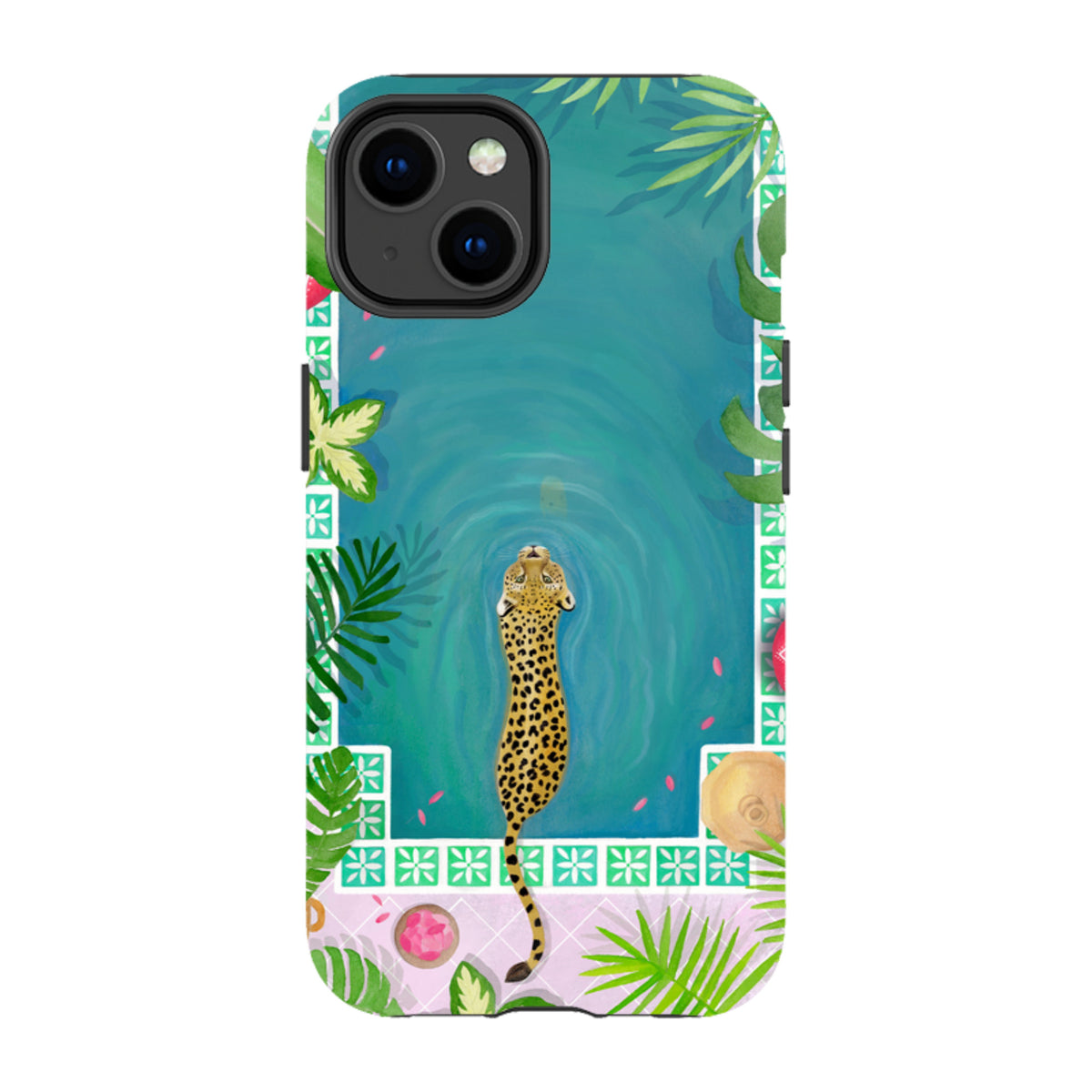 iPhone MagSafe Tough Case - Morocco Pool Leopard By Bex Parkin