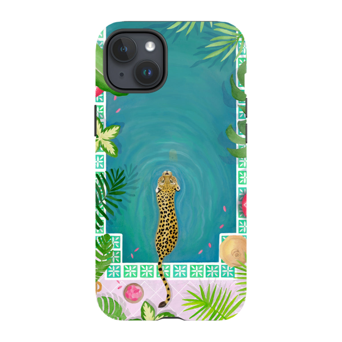 iPhone MagSafe Tough Case - Morocco Pool Leopard By Bex Parkin