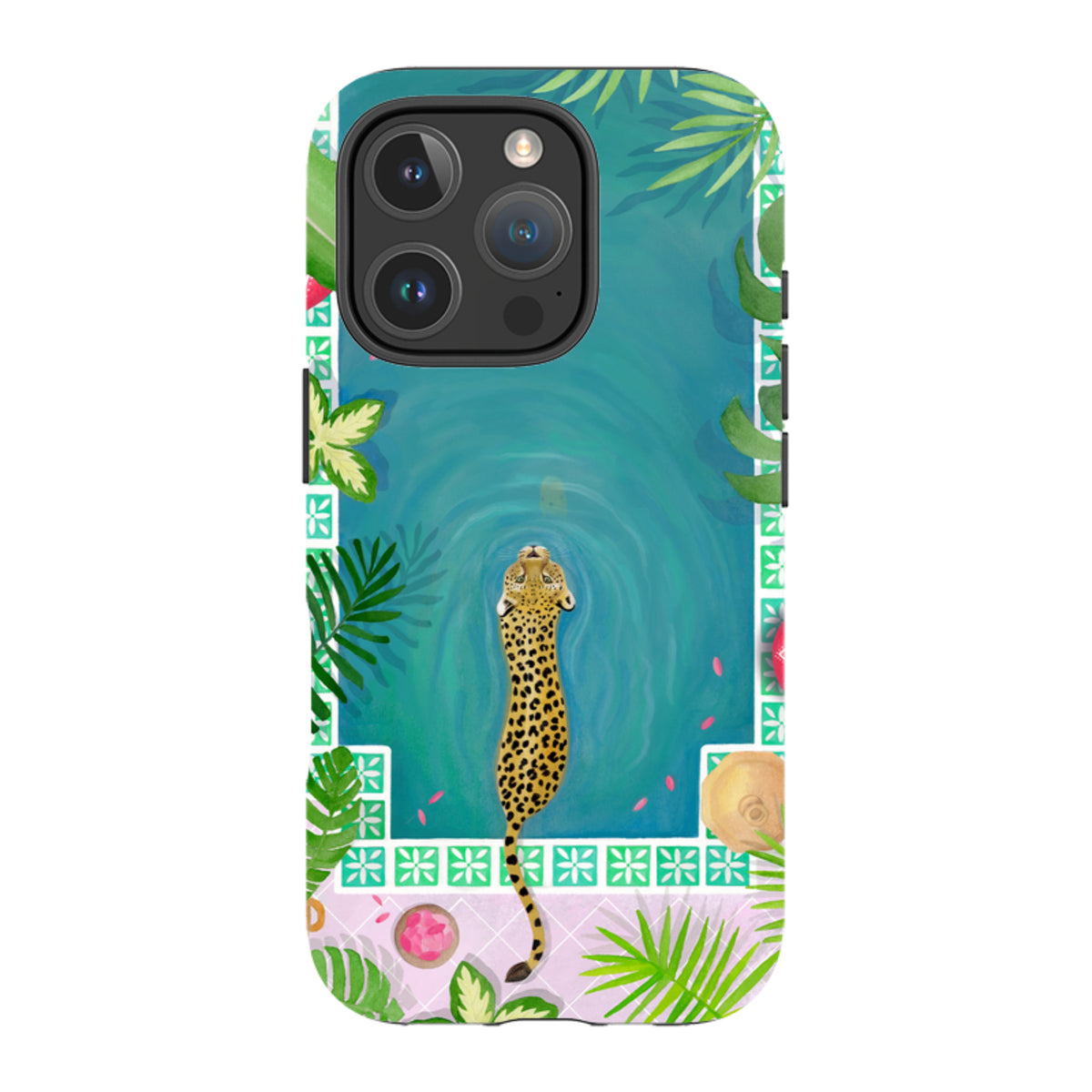 iPhone MagSafe Tough Case - Morocco Pool Leopard By Bex Parkin