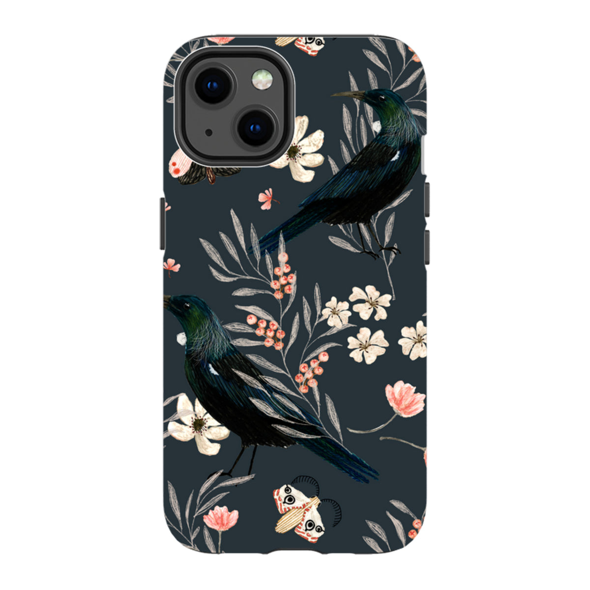 iPhone MagSafe Tough Case - Moths and Tuis By Katherine Quinn