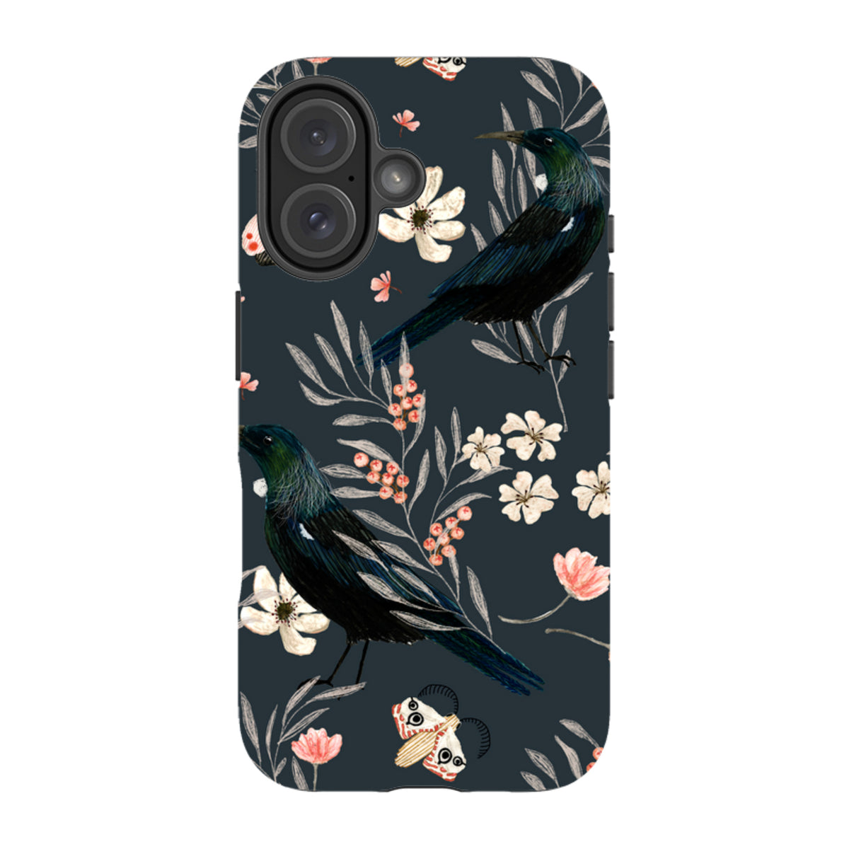 iPhone MagSafe Tough Case - Moths and Tuis By Katherine Quinn