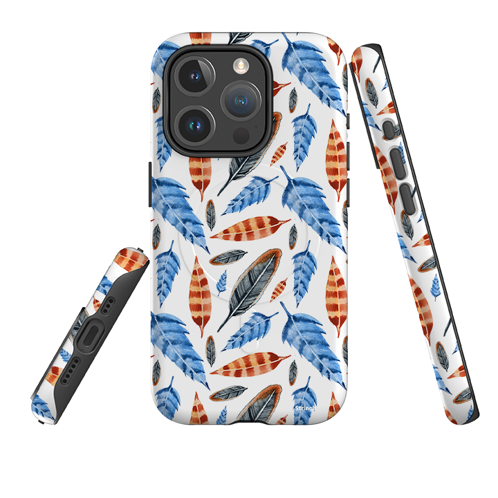 iPhone MagSafe Tough Case - Multi Feathers
