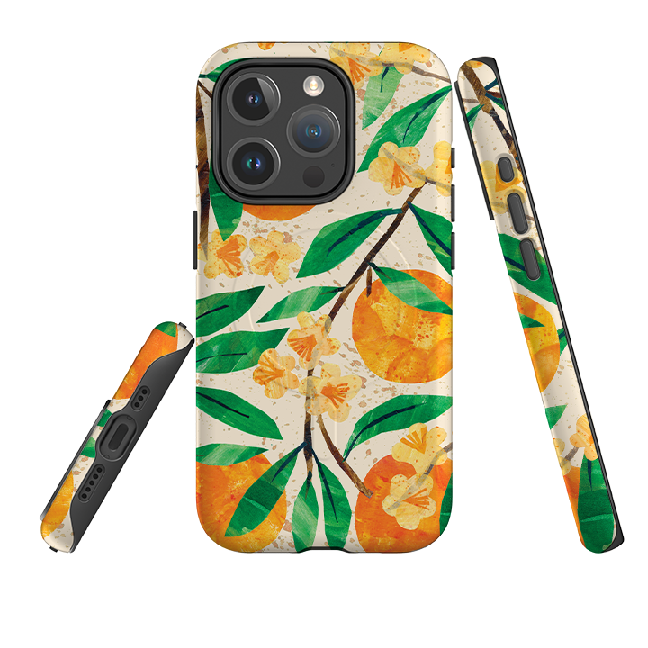 iPhone MagSafe Tough Case - Orange Blossom By Tracey English