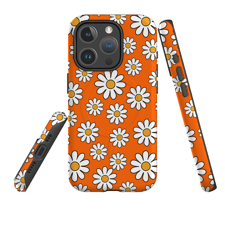 iPhone MagSafe Tough Case -  Orange Daises