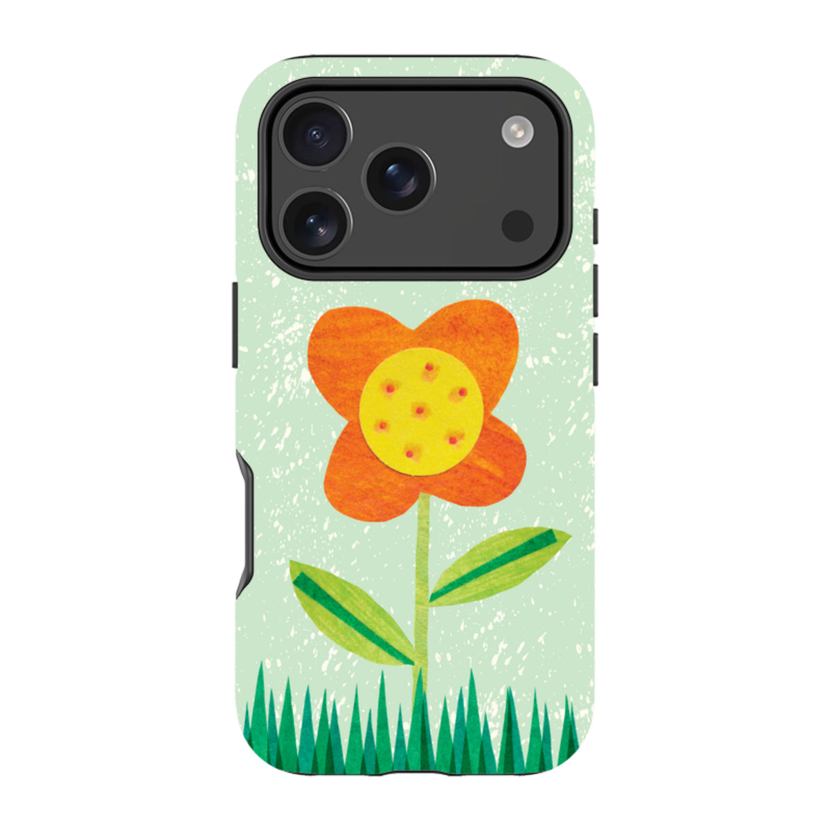 iPhone MagSafe Tough Case - Orange Flower By Tracey English