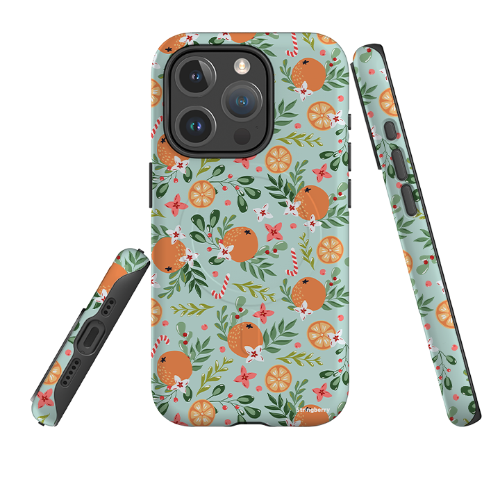 iPhone MagSafe Tough Case - Oranges and Candy Canes