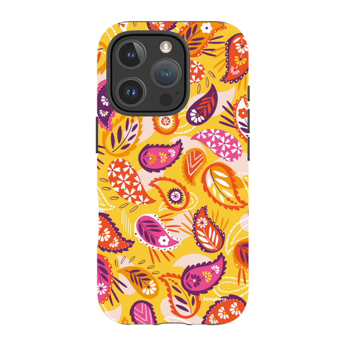 iPhone MagSafe Tough Case -  Paisley Yellow By Ali Brookes