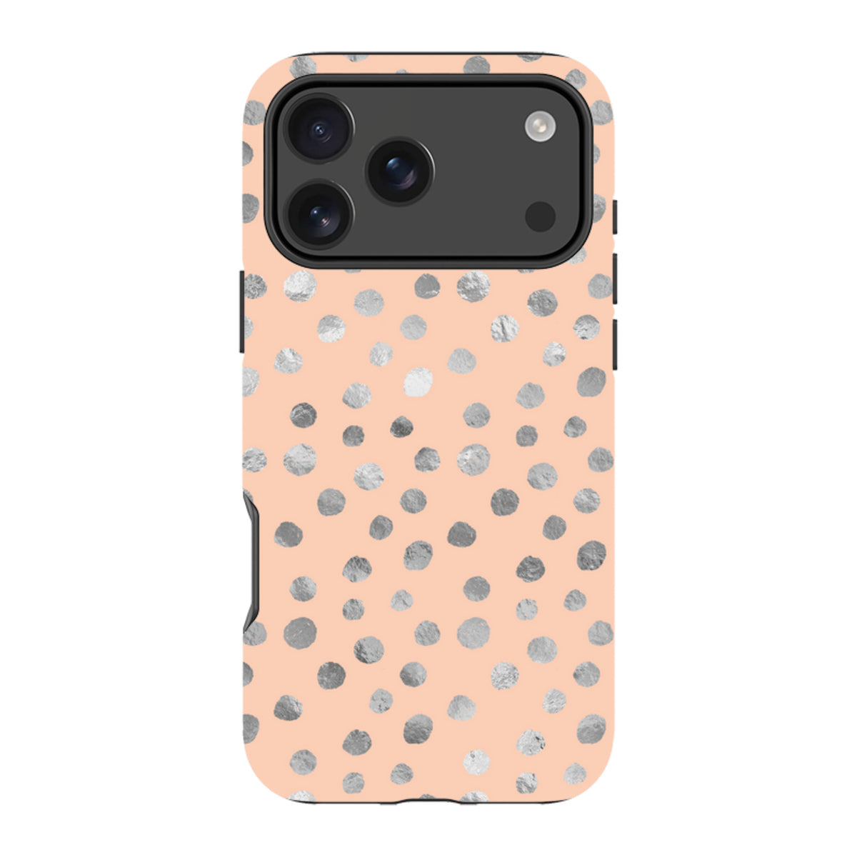 iPhone MagSafe Tough Case -  Pale and Silver Dots