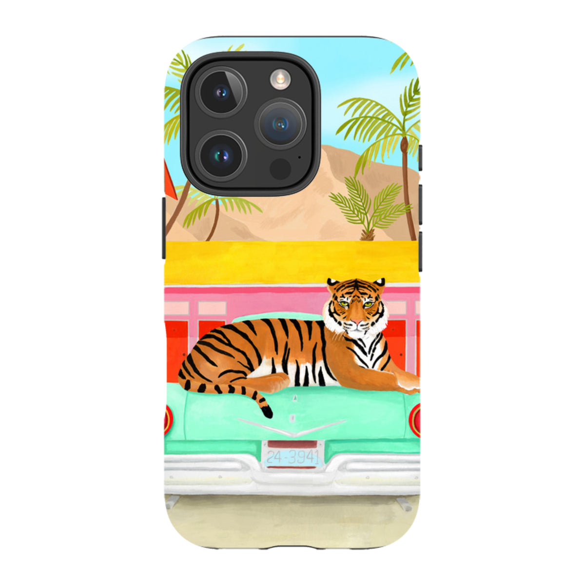 iPhone MagSafe Tough Case - Palm Motel Tiger By Bex Parkin