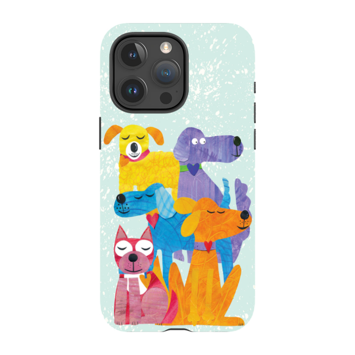iPhone MagSafe Tough Case - Patch Work Pups By Tracey English