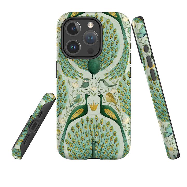iPhone MagSafe Tough Case - Peacock Pattern By Maja Lindberg