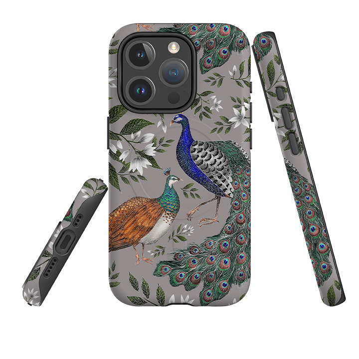 iPhone MagSafe Tough Case -  Peahen and Peacock By Catherine Rowe