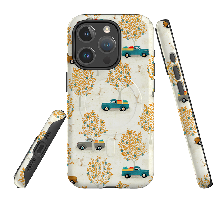 iPhone MagSafe Tough Case – Birnbäume und Lastwagen von Katherine Quinn