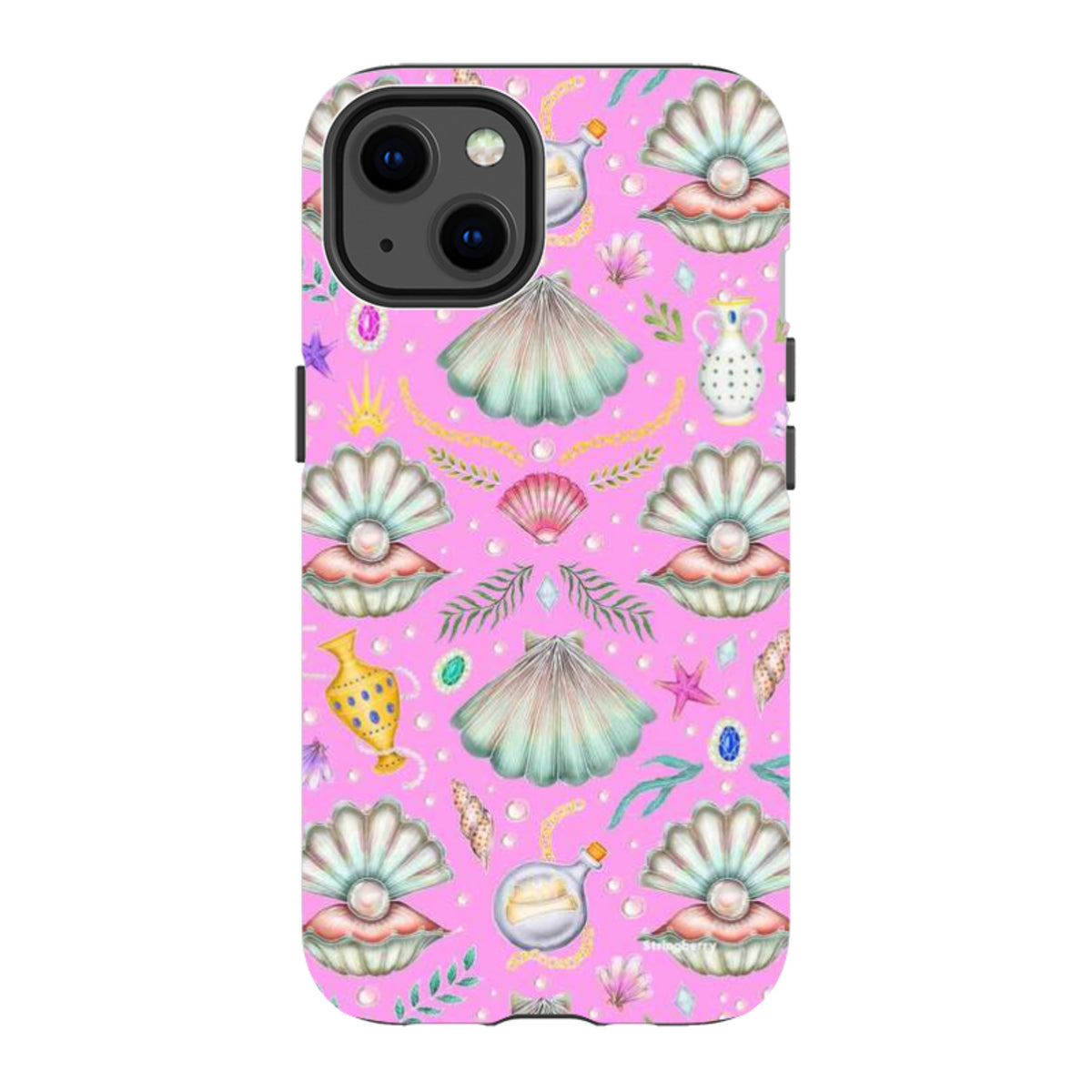 iPhone MagSafe Tough Case - Pearls Fantasy Candy Pink By Catherine Rowe