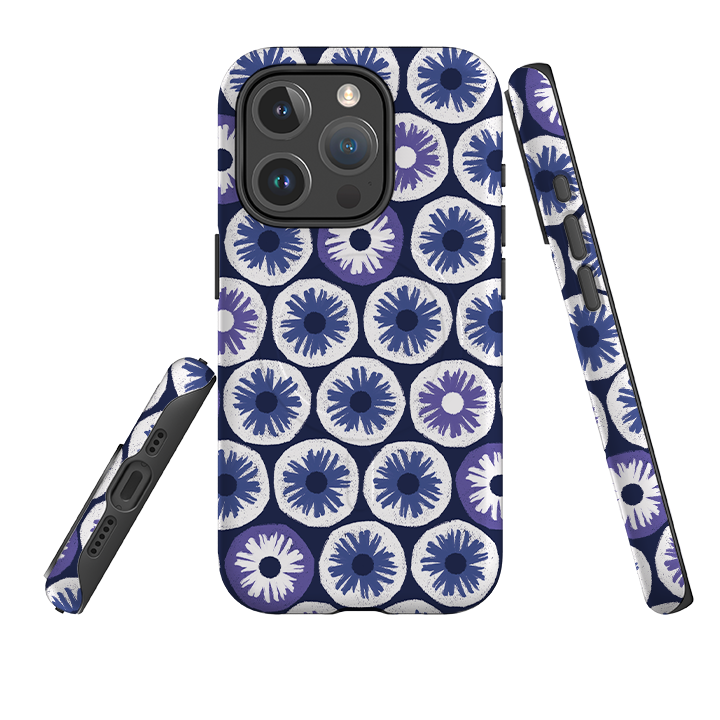 iPhone MagSafe Tough Case -  Penny Flowers Blue By Ali Brookes